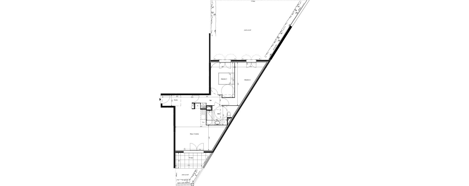 Appartement T3 de 62,55 m2 au Plessis-Bouchard Centre