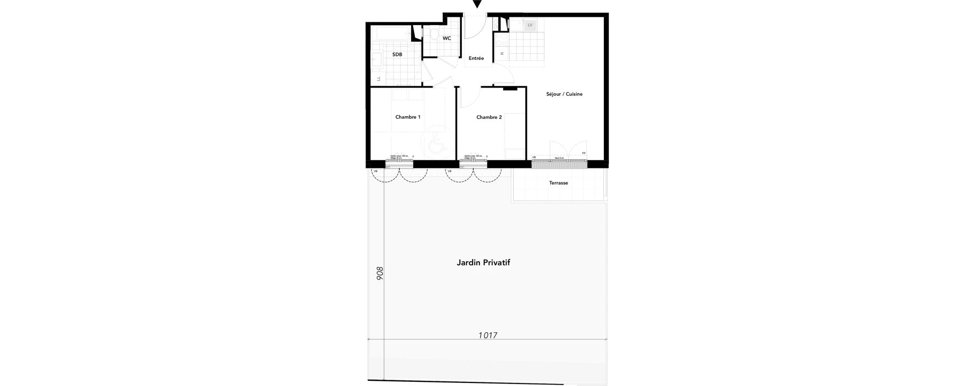 Appartement T3 de 58,13 m2 &agrave; L'Isle-Adam Centre