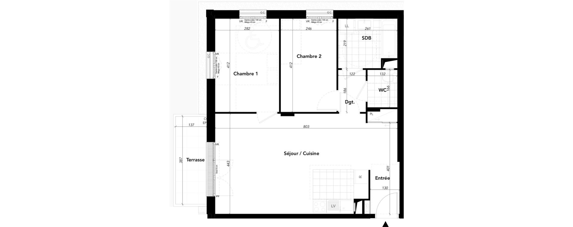 Appartement T3 de 66,87 m2 &agrave; L'Isle-Adam Centre