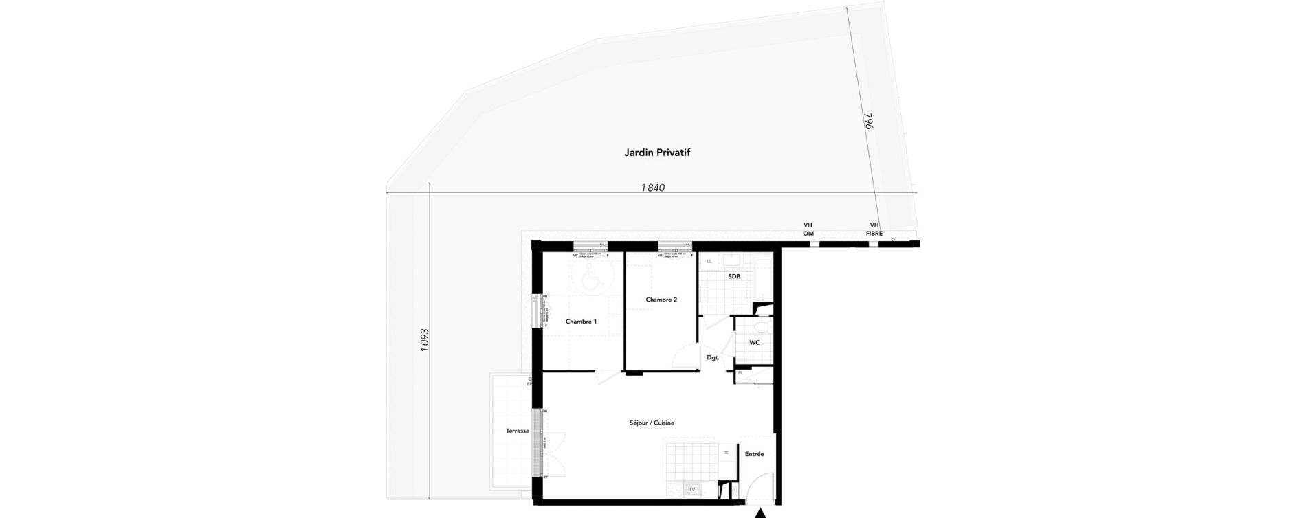 Appartement T3 de 66,87 m2 &agrave; L'Isle-Adam Centre