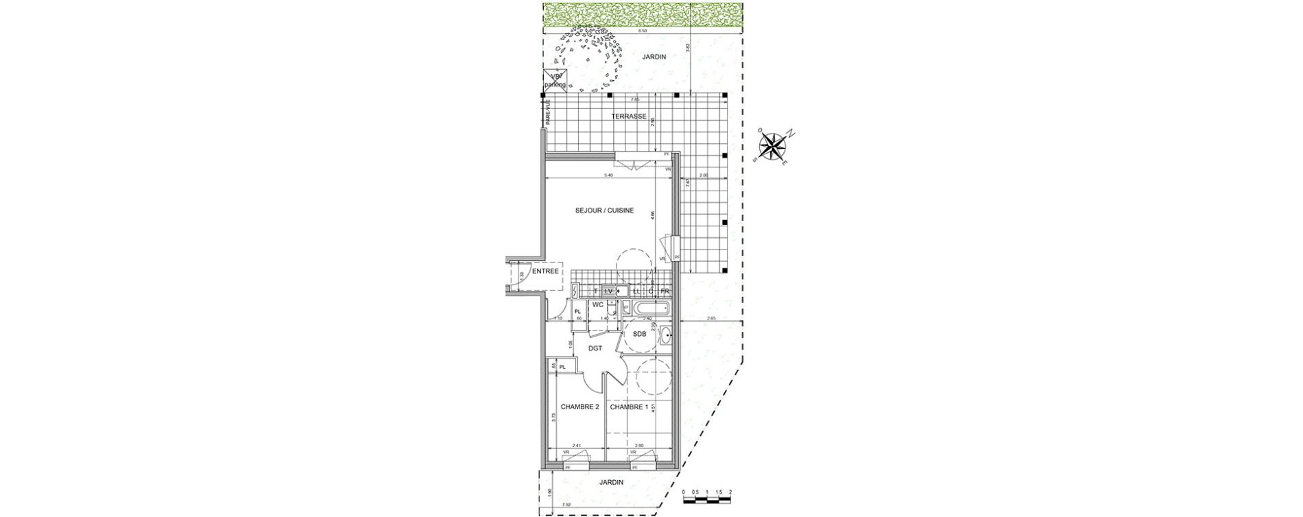 Appartement T3 de 68,60 m2 &agrave; L'Isle-Adam Centre