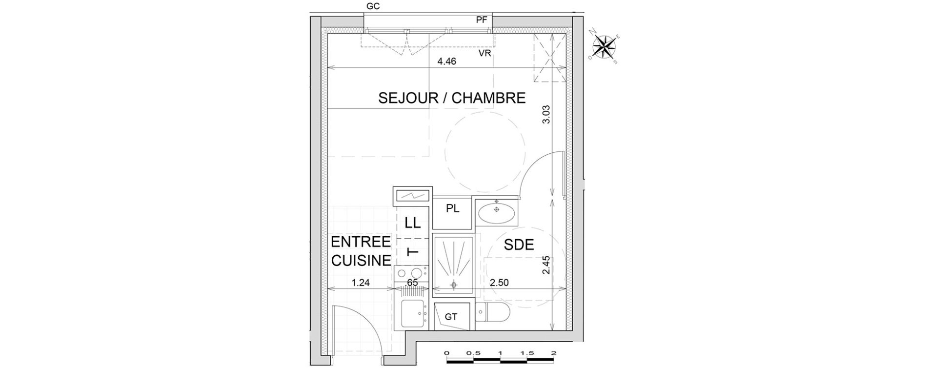 Studio de 24,30 m2 &agrave; L'Isle-Adam Centre