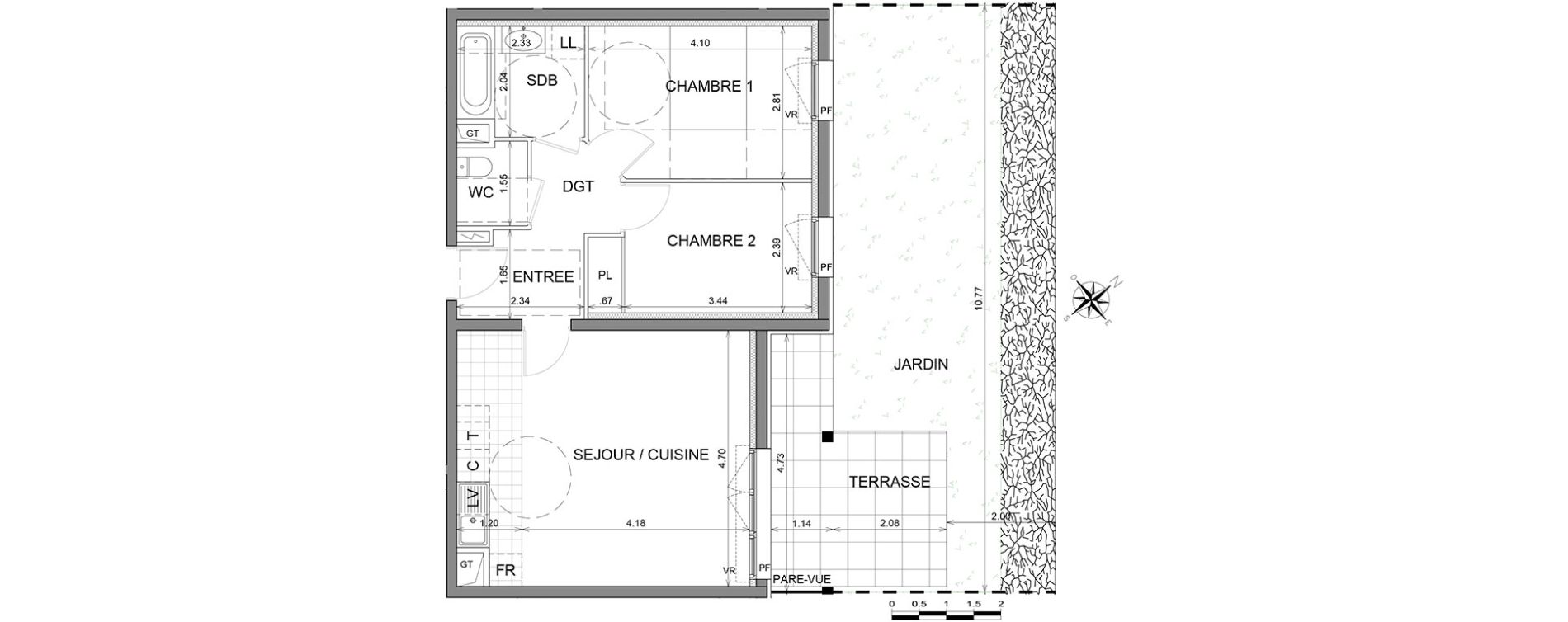Appartement T3 de 57,90 m2 &agrave; L'Isle-Adam Centre