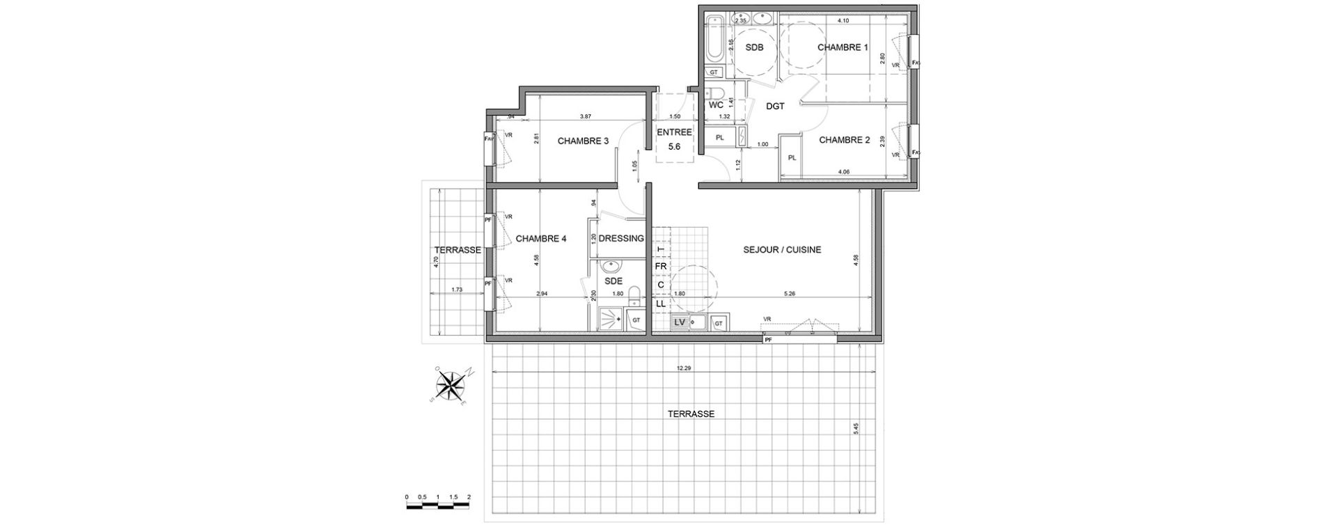 Appartement T5 de 103,70 m2 &agrave; L'Isle-Adam Centre