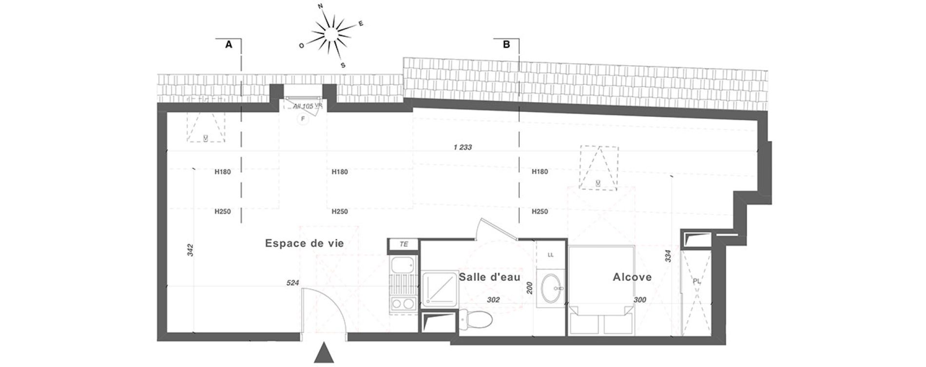 Appartement T1 de 40,07 m2 &agrave; Louvres Centre