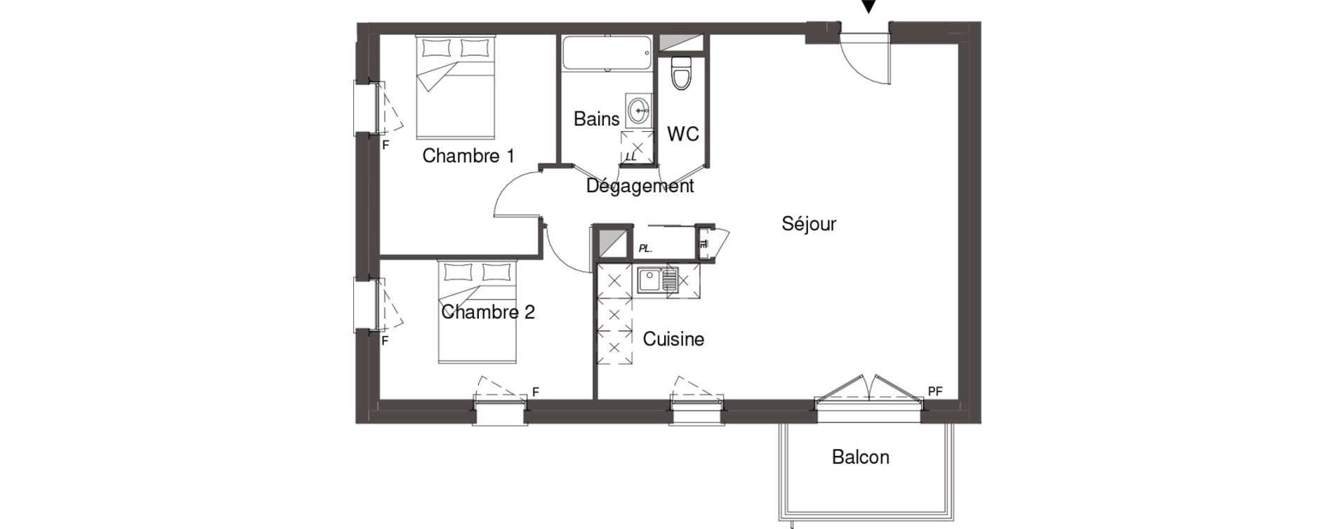 Appartement T3 de 69,00 m2 &agrave; Louvres Frais lieux