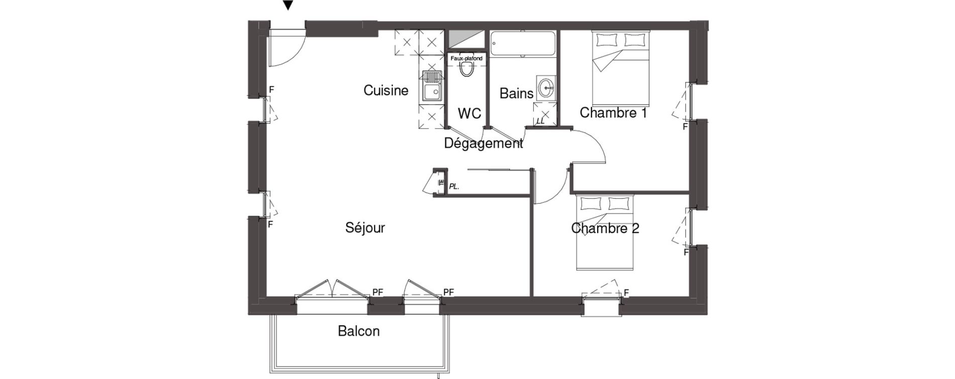 Appartement T3 de 69,50 m2 &agrave; Louvres Frais lieux