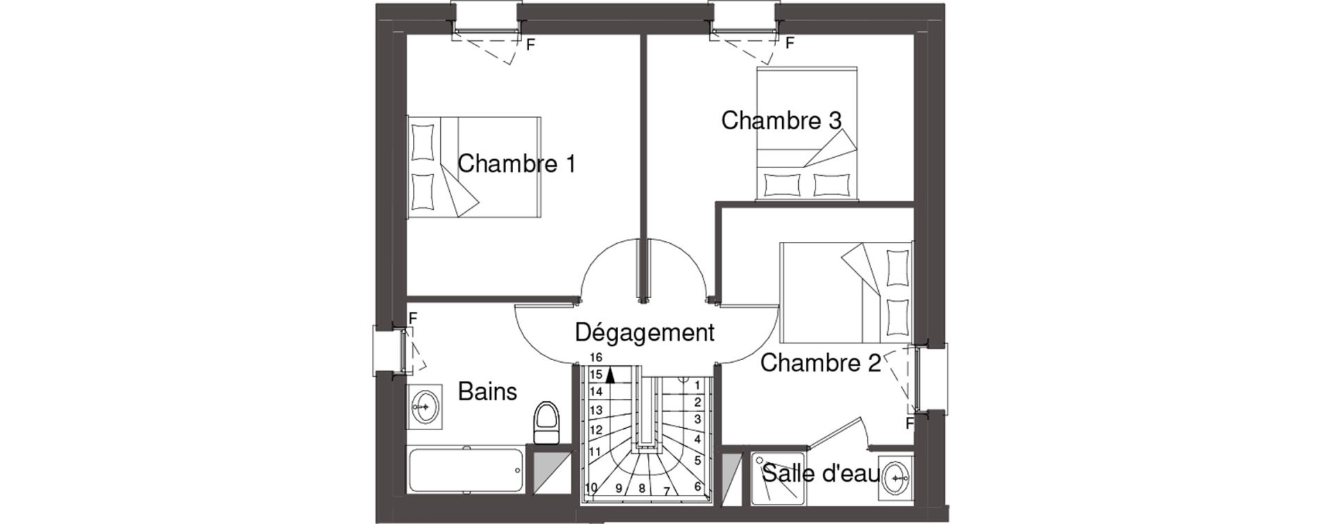 Duplex T4 de 86,50 m2 &agrave; Louvres Frais lieux