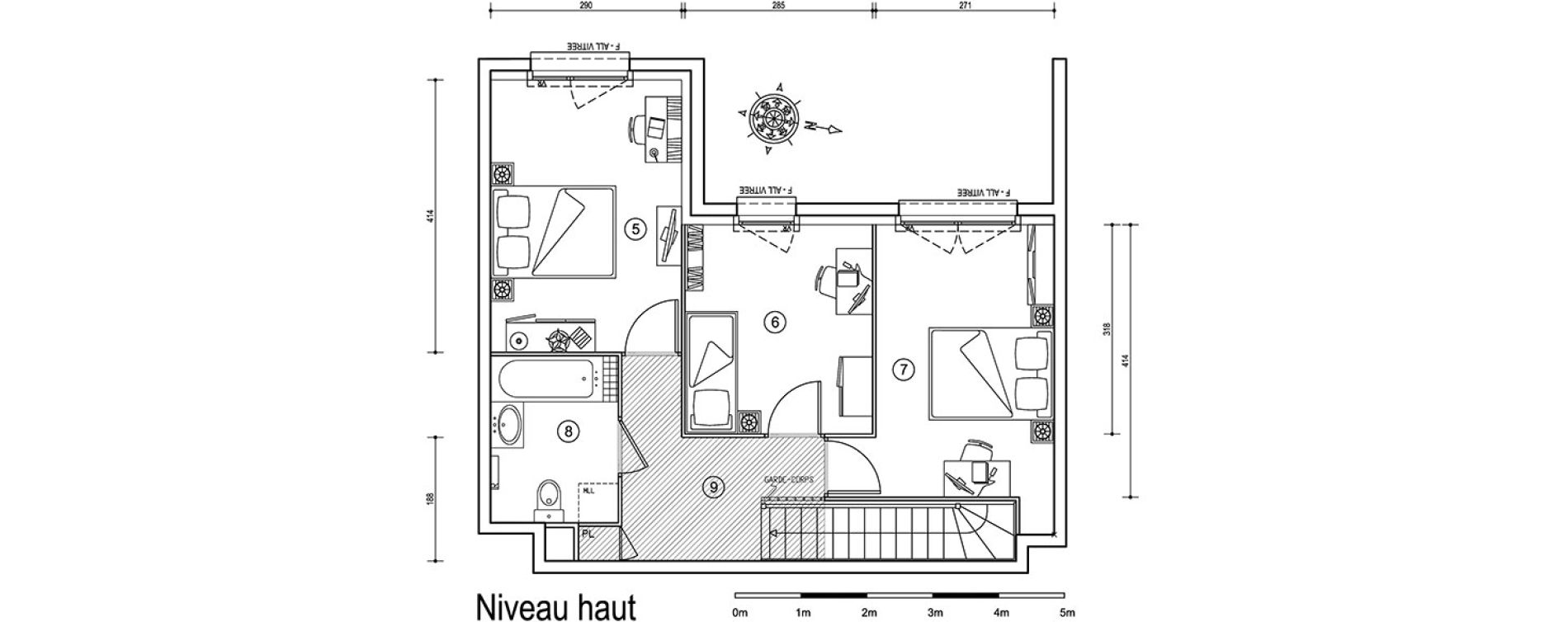 Duplex T4 de 90,50 m2 &agrave; Louvres Gare