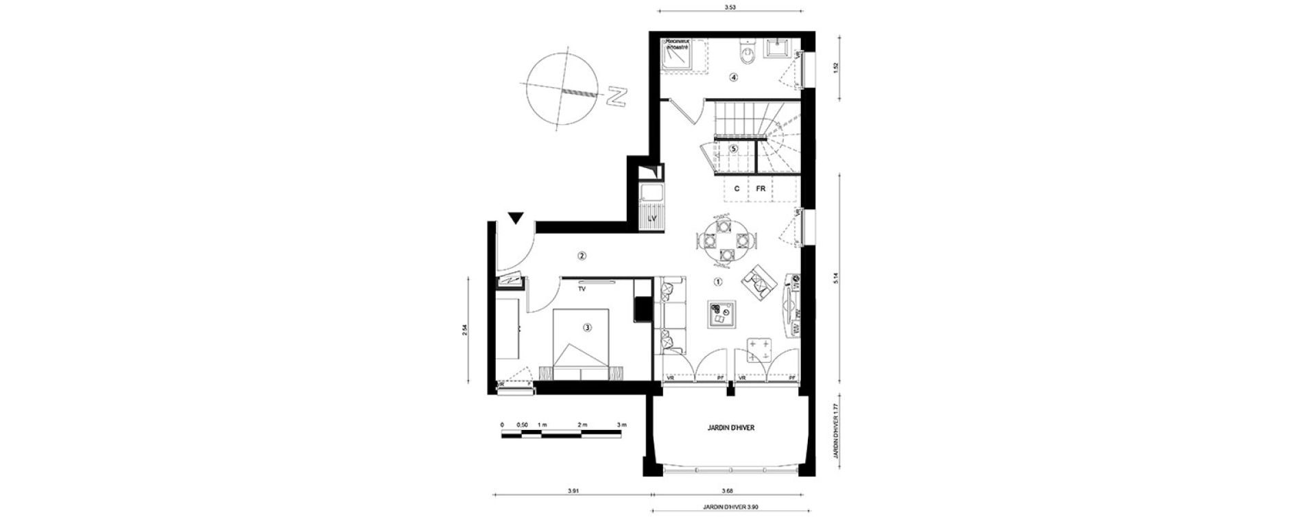 Duplex T4 de 69,70 m2 &agrave; Louvres Gare