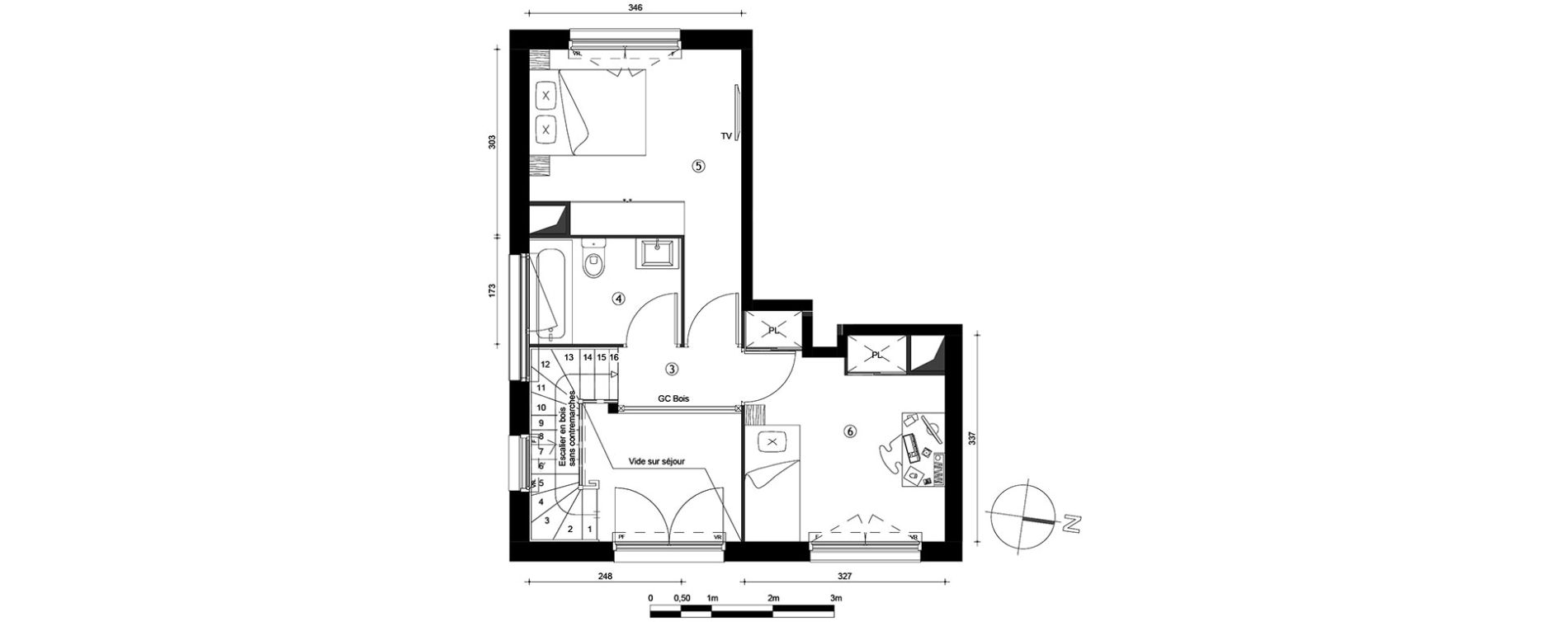 Duplex T3 de 64,20 m2 &agrave; Louvres Gare