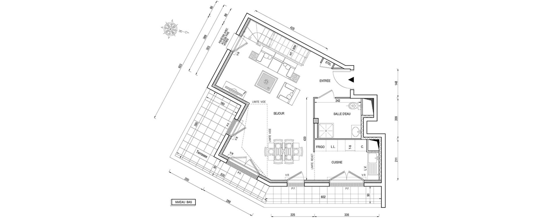 Duplex T4 de 81,10 m2 &agrave; Louvres Gare