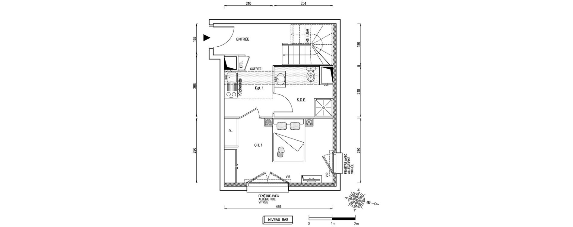 Duplex T4 de 91,30 m2 &agrave; Louvres Gare