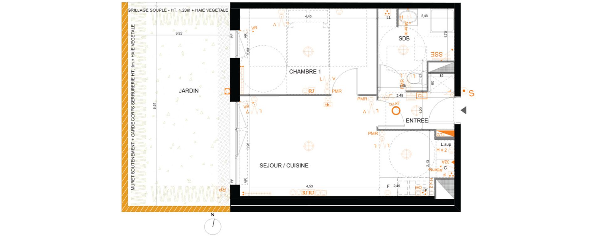 Appartement T2 de 41,10 m2 &agrave; Marly-La-Ville Centre