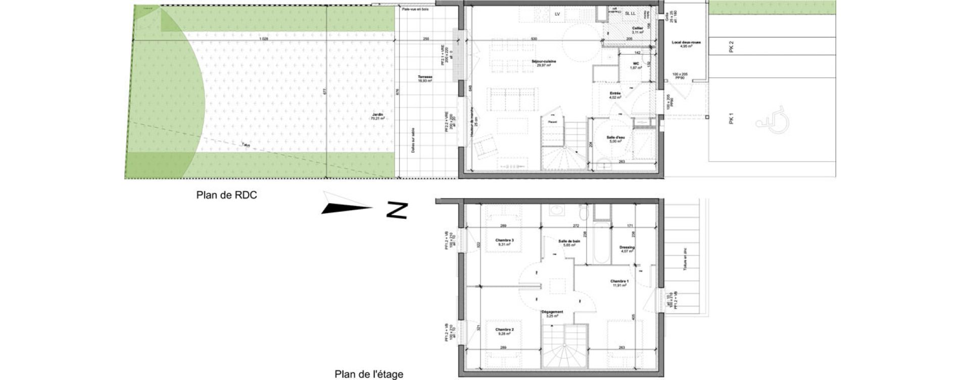 Maison T4 de 87,44 m2 &agrave; Marly-La-Ville Centre