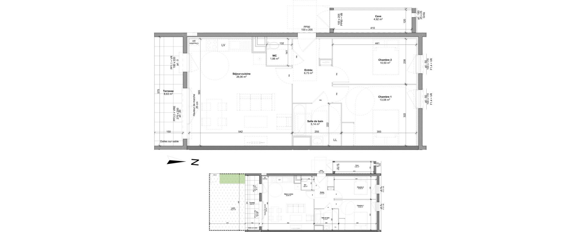 Appartement T3 de 65,37 m2 &agrave; Marly-La-Ville Centre