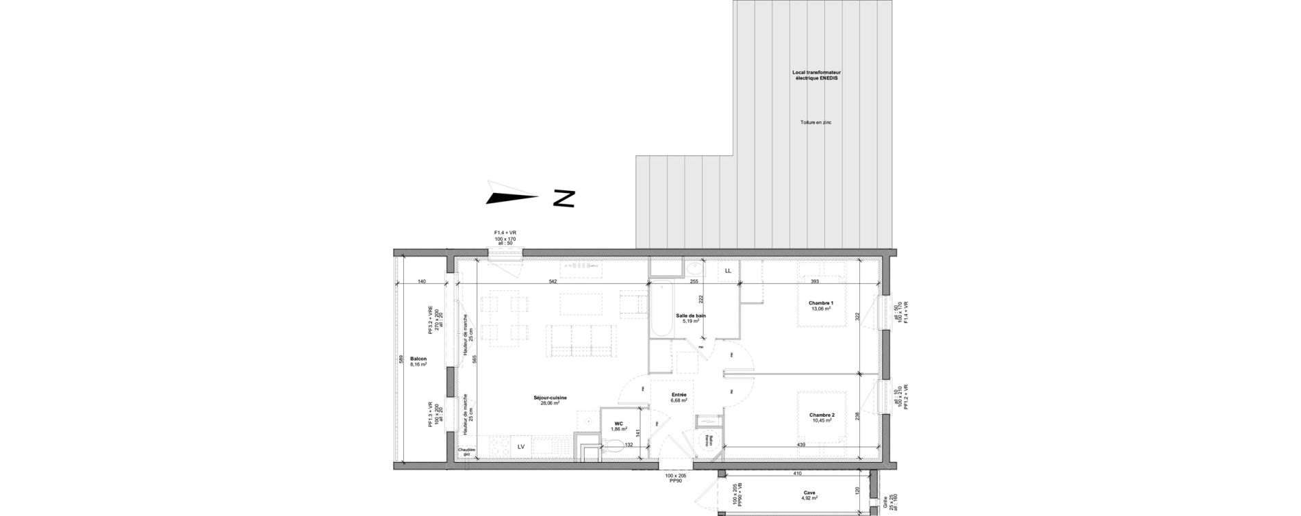 Appartement T3 de 65,30 m2 &agrave; Marly-La-Ville Centre