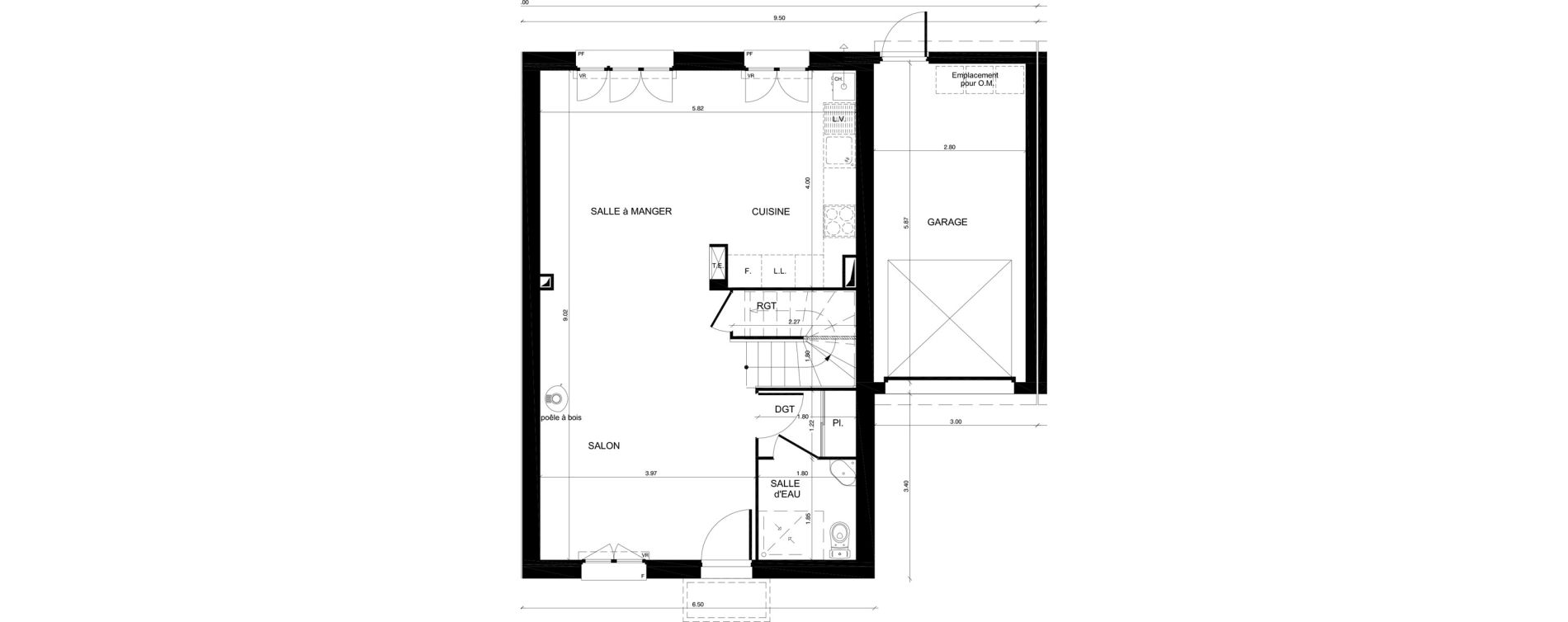 Maison T5 de 95,55 m2 &agrave; Moisselles Centre