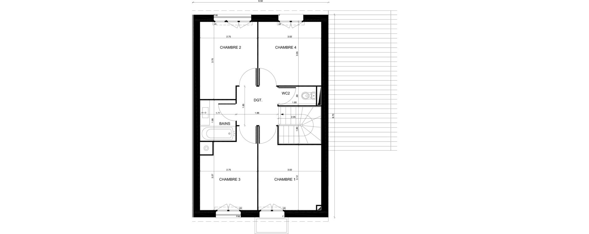 Maison T5 de 95,55 m2 &agrave; Moisselles Centre