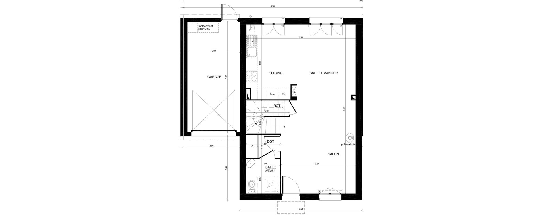 Maison T5 de 95,55 m2 &agrave; Moisselles Centre