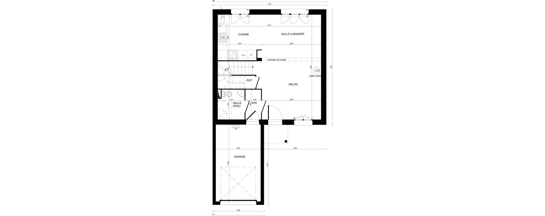 Maison T6 de 96,31 m2 &agrave; Moisselles Centre