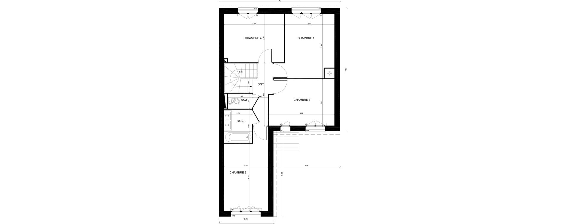 Maison T6 de 96,31 m2 &agrave; Moisselles Centre