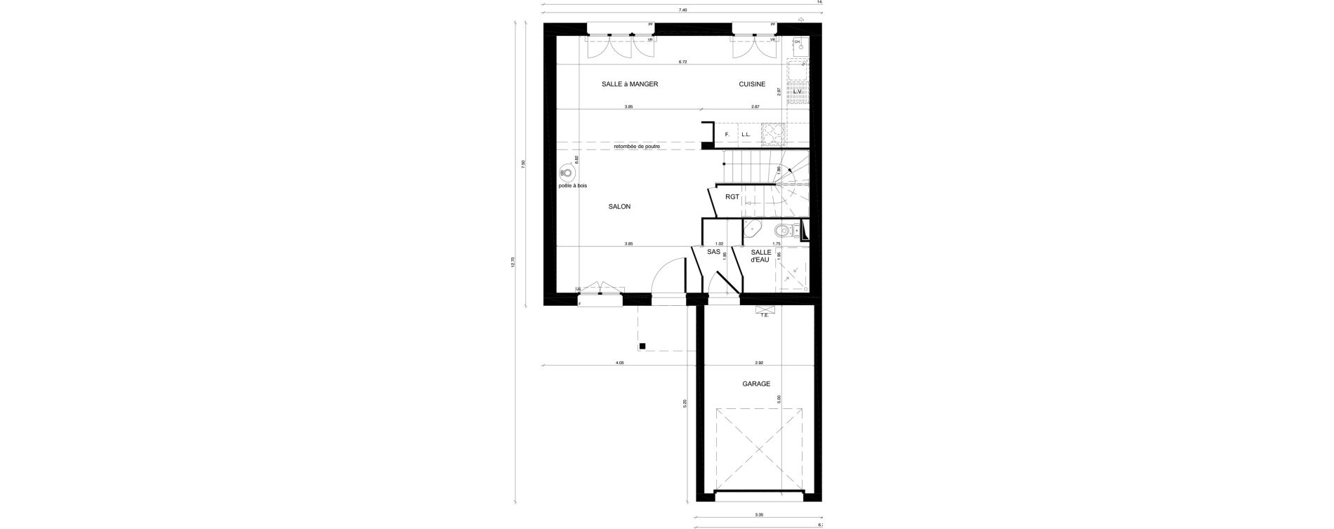 Maison T6 de 96,31 m2 &agrave; Moisselles Centre