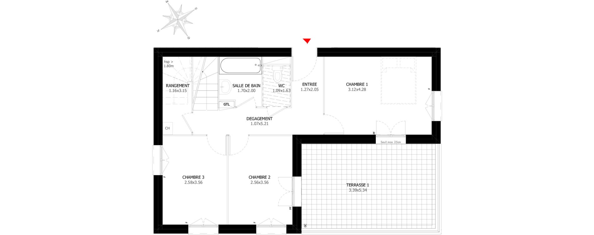 Duplex T4 de 77,00 m2 &agrave; Montigny-L&egrave;s-Cormeilles Gare montigny - beauchamp