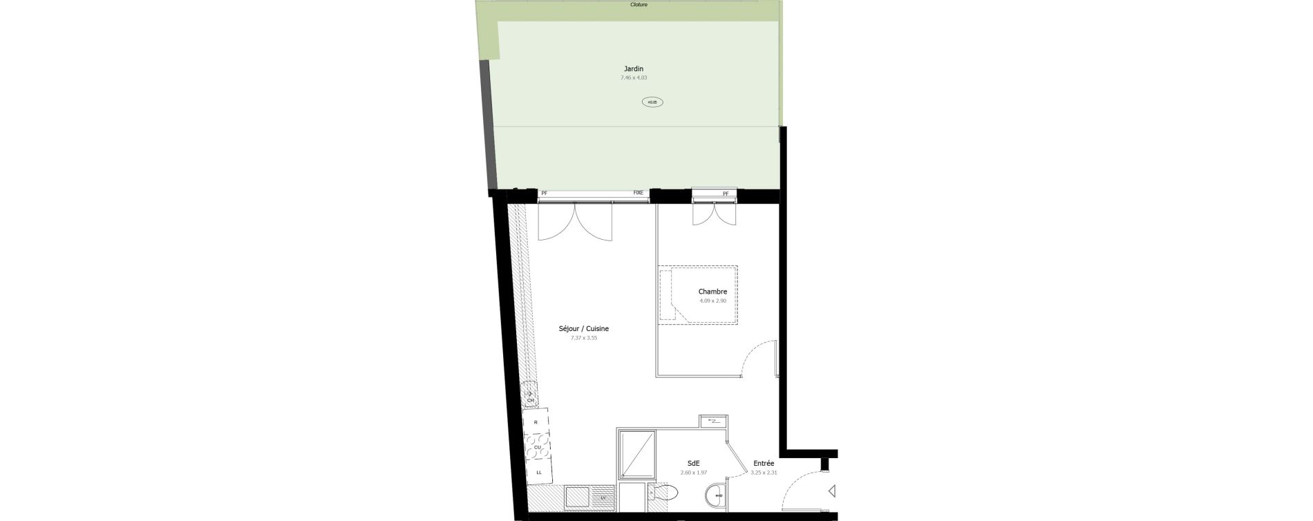 Appartement T2 de 45,91 m2 &agrave; Montigny-L&egrave;s-Cormeilles Frances - copistes