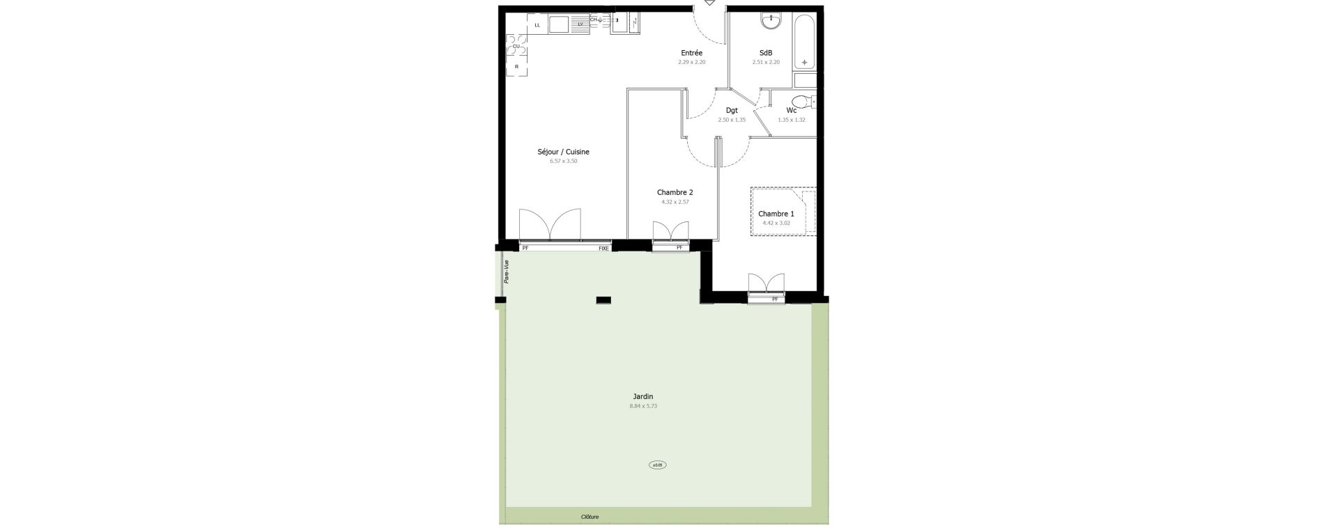 Appartement T3 de 61,33 m2 &agrave; Montigny-L&egrave;s-Cormeilles Frances - copistes