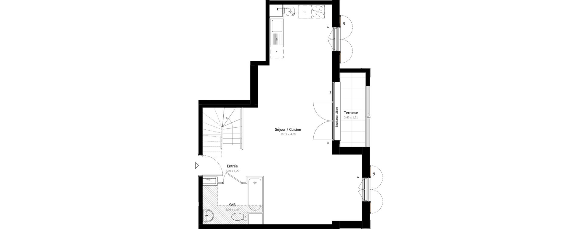 Duplex T5 de 99,31 m2 &agrave; Montigny-L&egrave;s-Cormeilles Frances - copistes
