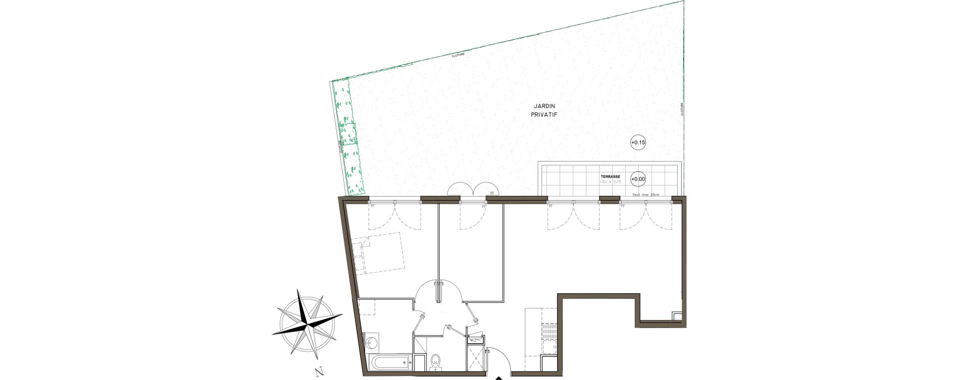 Appartement T3 de 66,53 m2 &agrave; Montigny-L&egrave;s-Cormeilles Centre