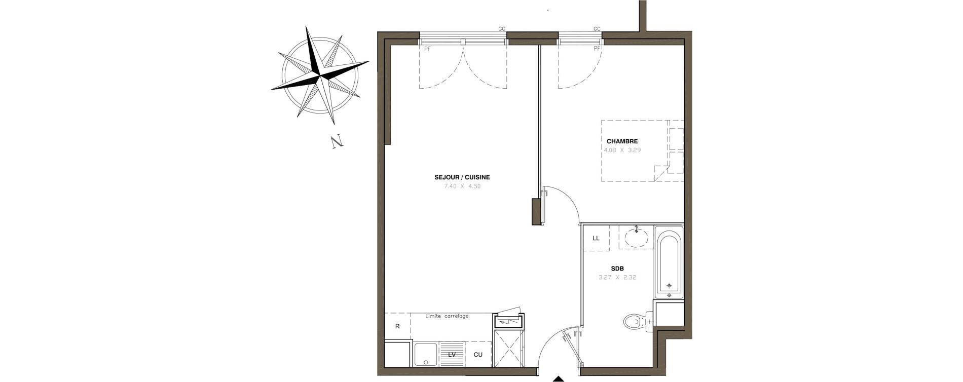 Appartement T2 de 48,06 m2 &agrave; Montigny-L&egrave;s-Cormeilles Centre