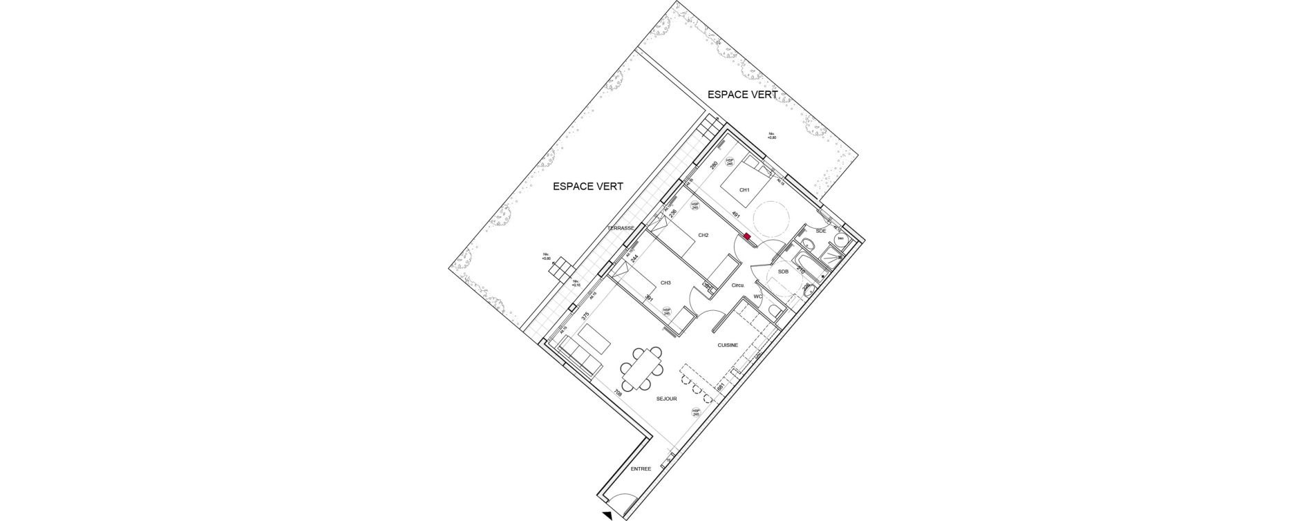 Appartement T4 de 83,25 m2 &agrave; Montigny-L&egrave;s-Cormeilles Village