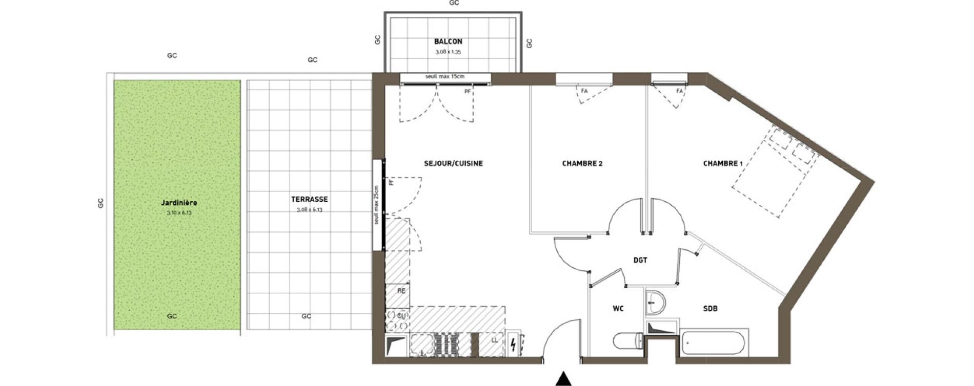 Appartement T3 de 65,58 m2 &agrave; Montigny-L&egrave;s-Cormeilles Frances - copistes