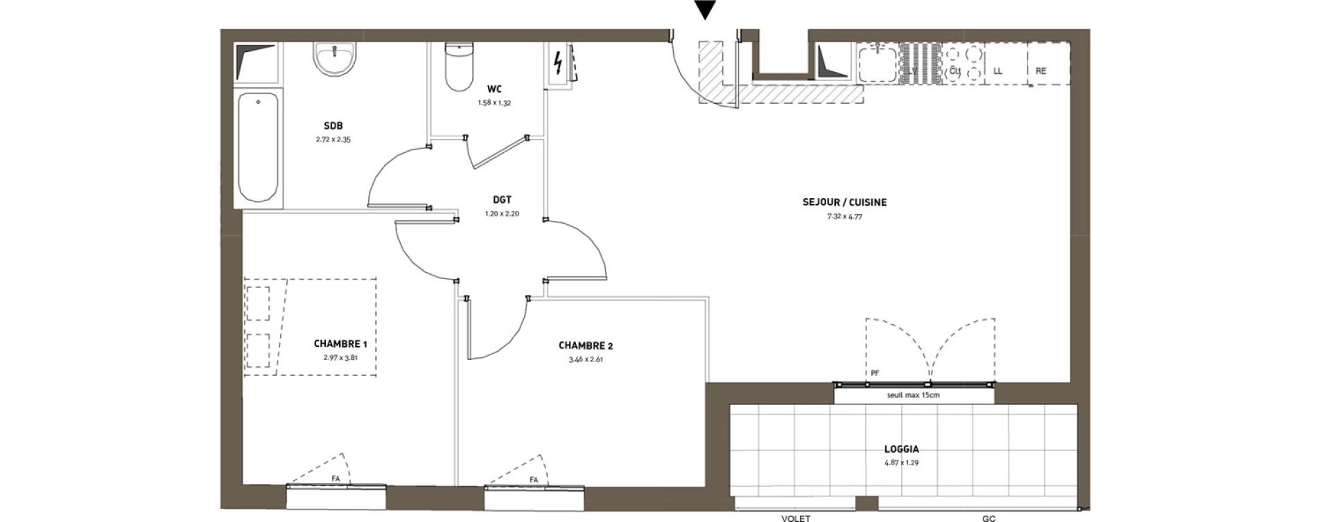 Appartement T3 de 62,52 m2 &agrave; Montigny-L&egrave;s-Cormeilles Frances - copistes