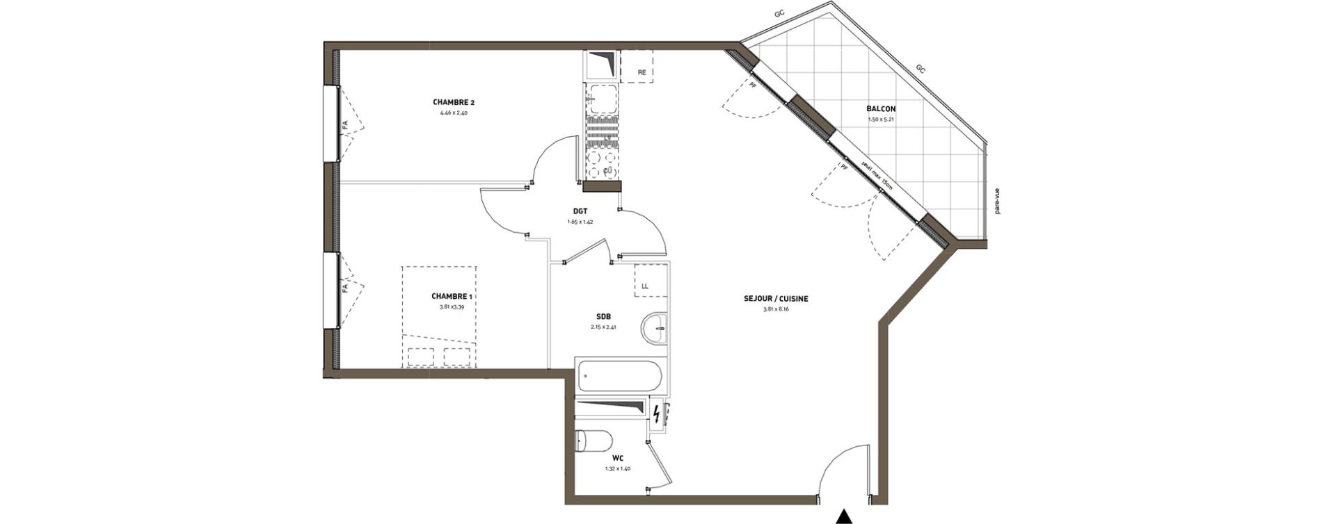 Appartement T3 de 66,22 m2 &agrave; Montigny-L&egrave;s-Cormeilles Frances - copistes