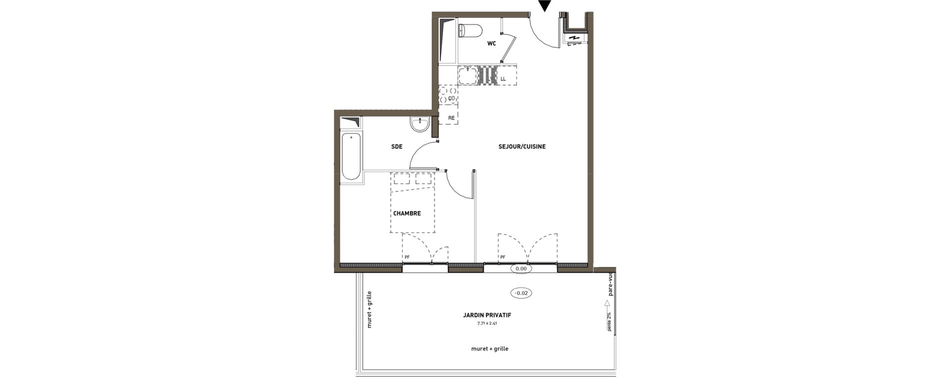 Appartement T2 de 45,43 m2 &agrave; Montigny-L&egrave;s-Cormeilles Frances - copistes