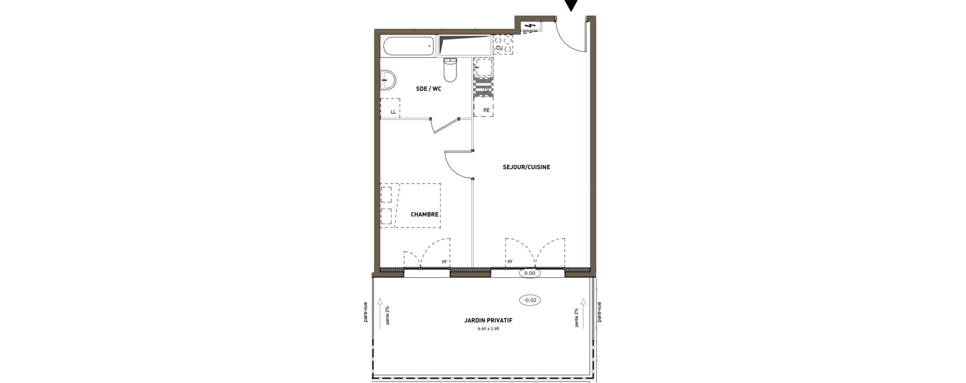 Appartement T2 de 44,65 m2 &agrave; Montigny-L&egrave;s-Cormeilles Frances - copistes