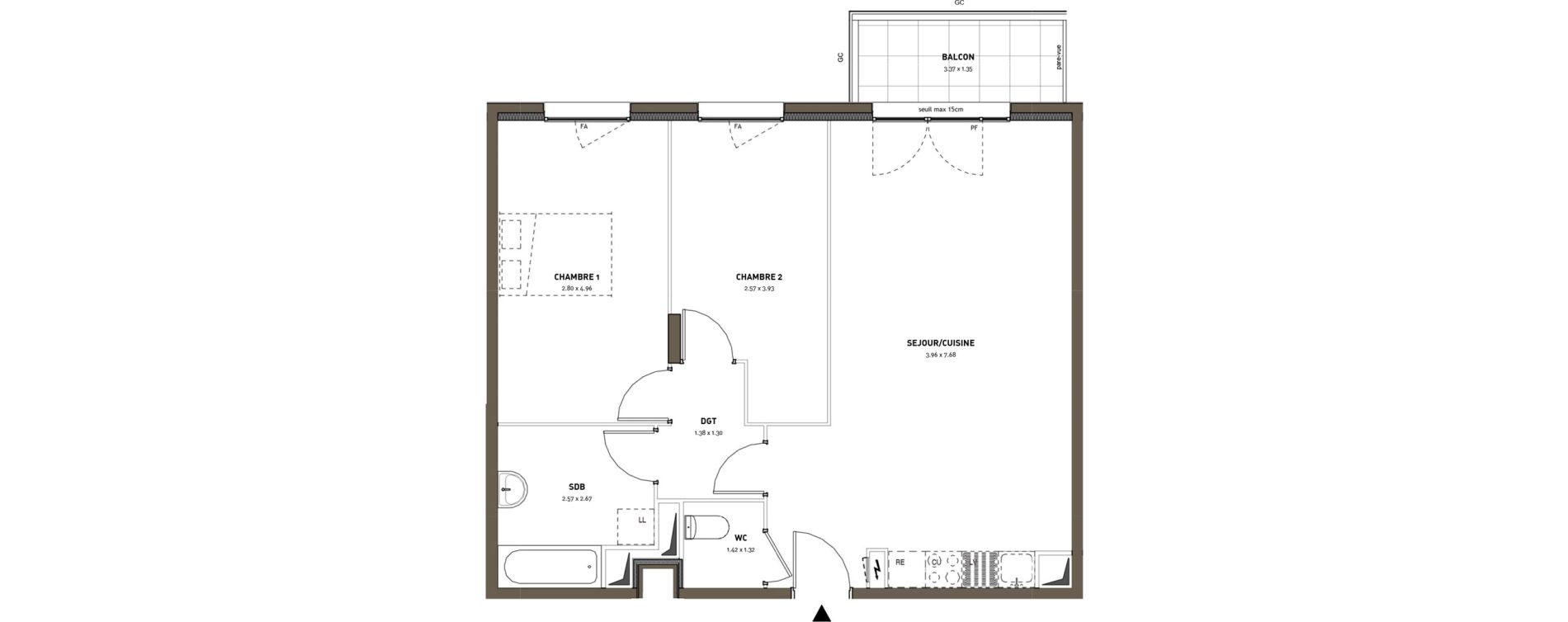 Appartement T3 de 69,33 m2 &agrave; Montigny-L&egrave;s-Cormeilles Frances - copistes