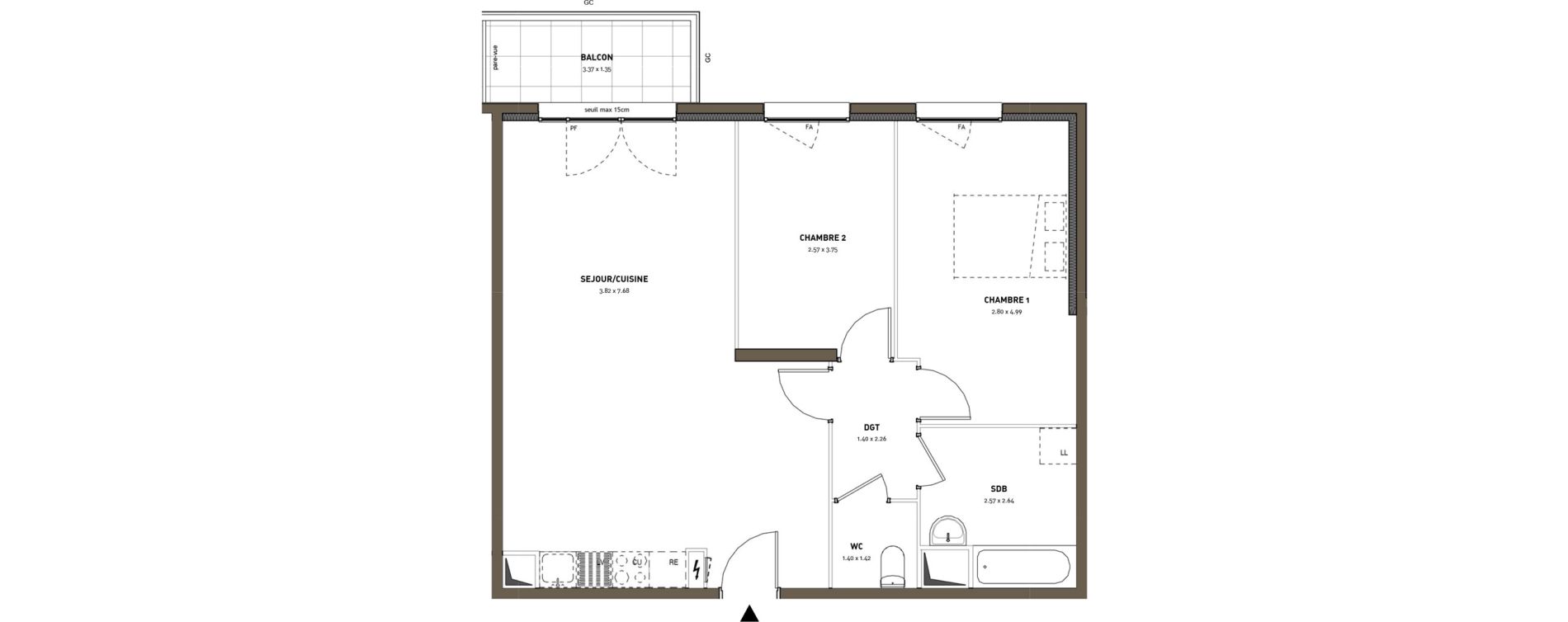 Appartement T3 de 69,47 m2 &agrave; Montigny-L&egrave;s-Cormeilles Frances - copistes