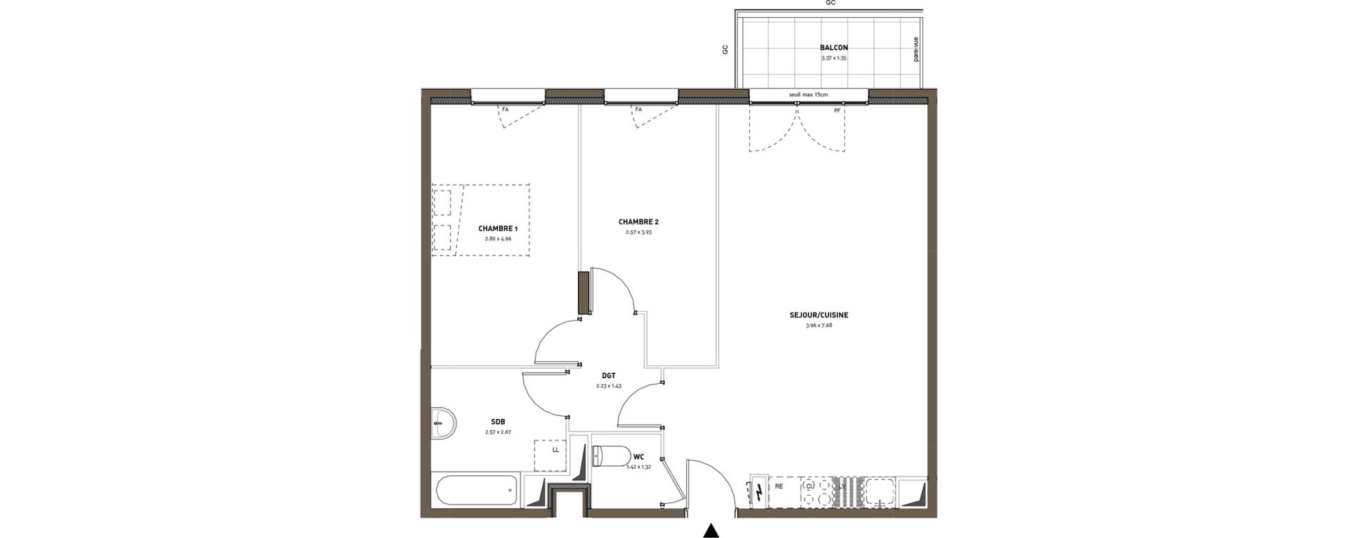 Appartement T3 de 69,33 m2 &agrave; Montigny-L&egrave;s-Cormeilles Frances - copistes