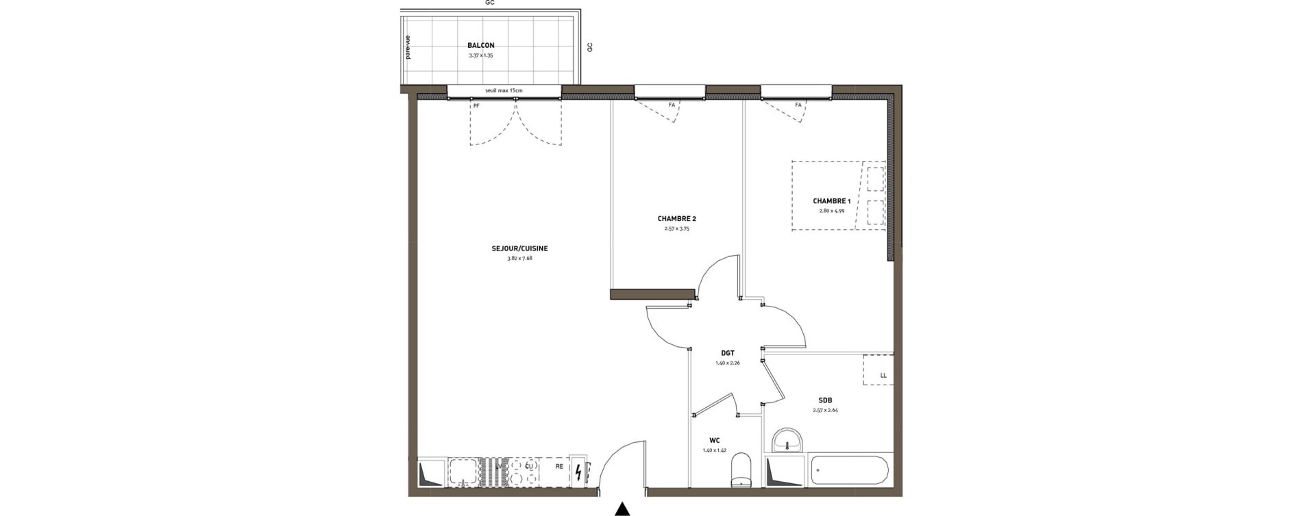 Appartement T3 de 69,47 m2 &agrave; Montigny-L&egrave;s-Cormeilles Frances - copistes