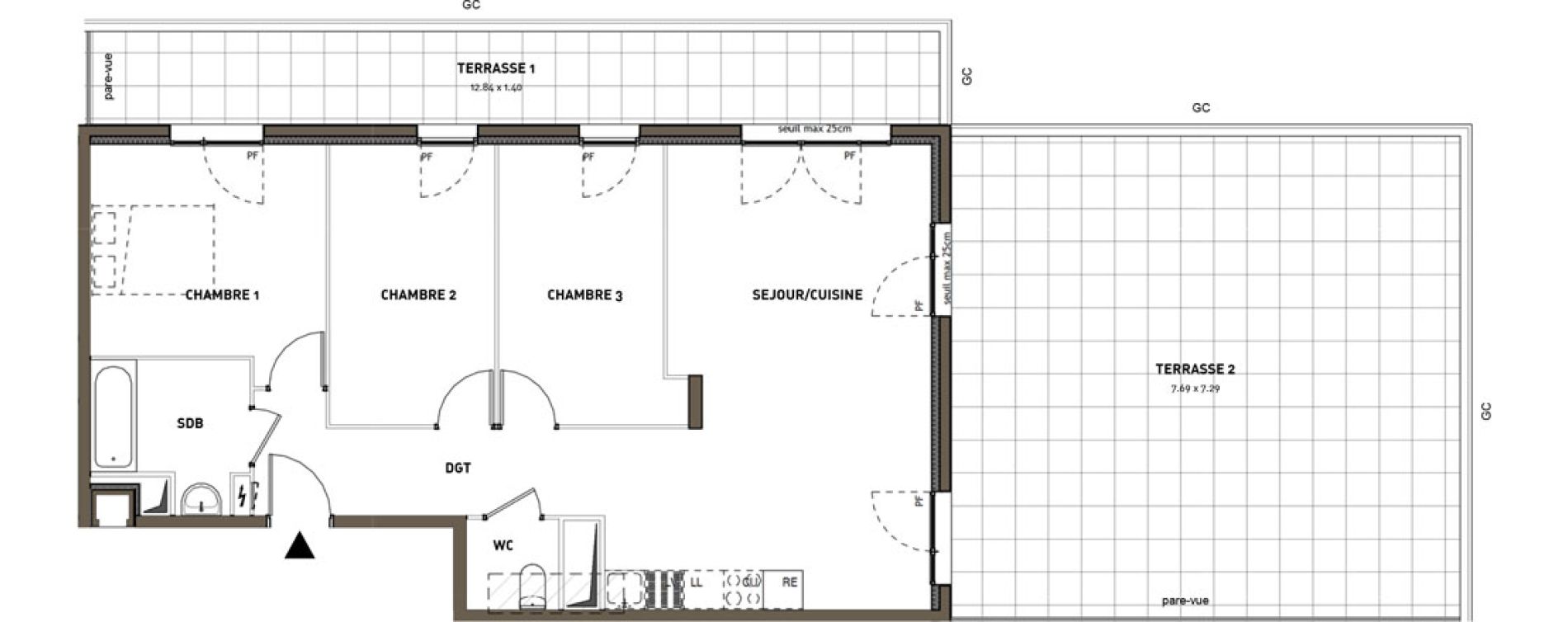 Appartement T4 de 78,09 m2 &agrave; Montigny-L&egrave;s-Cormeilles Frances - copistes
