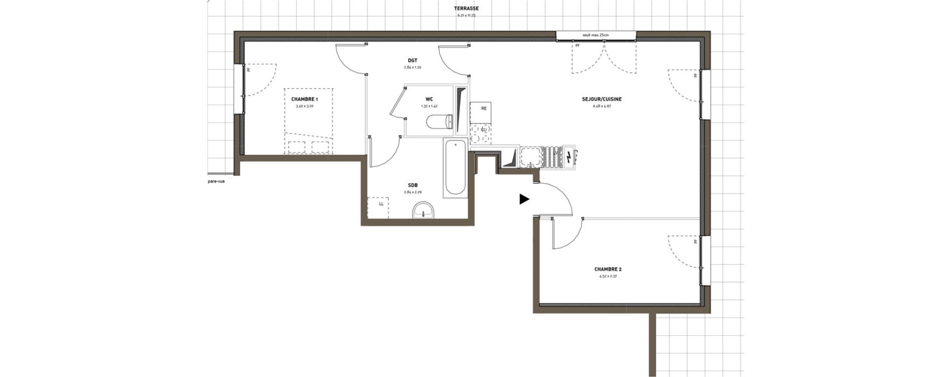 Appartement T3 de 63,14 m2 &agrave; Montigny-L&egrave;s-Cormeilles Frances - copistes