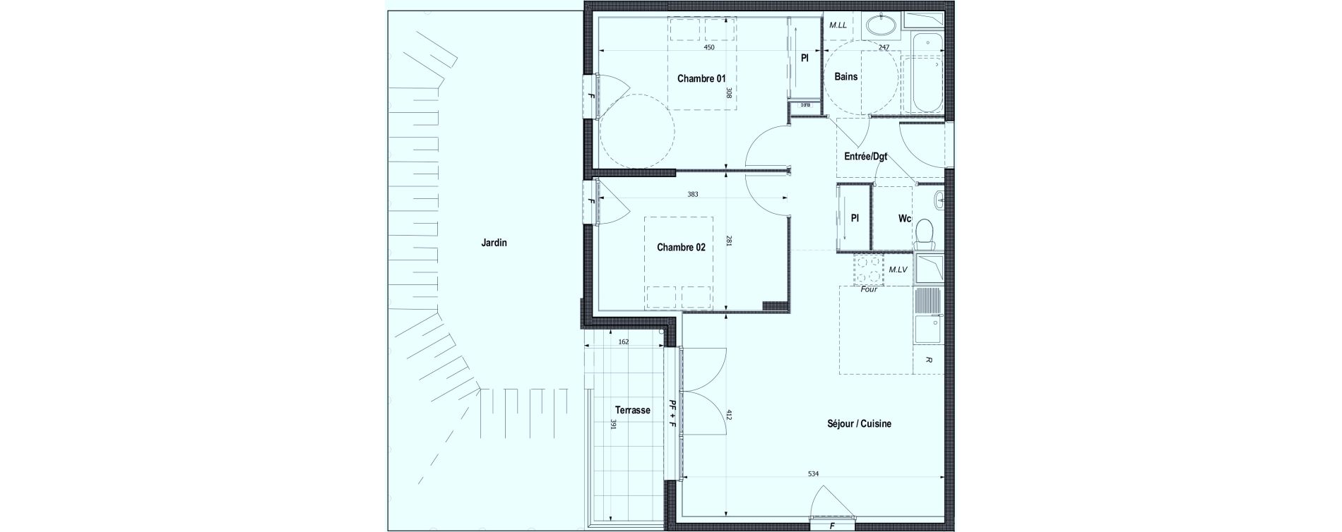 Appartement T3 de 61,70 m2 &agrave; Montlignon Centre