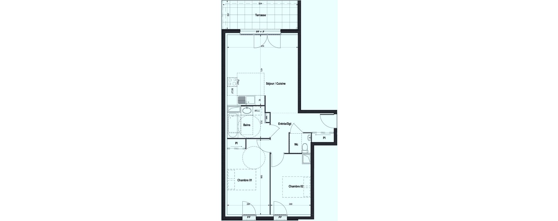 Appartement T3 de 63,18 m2 &agrave; Montlignon Centre