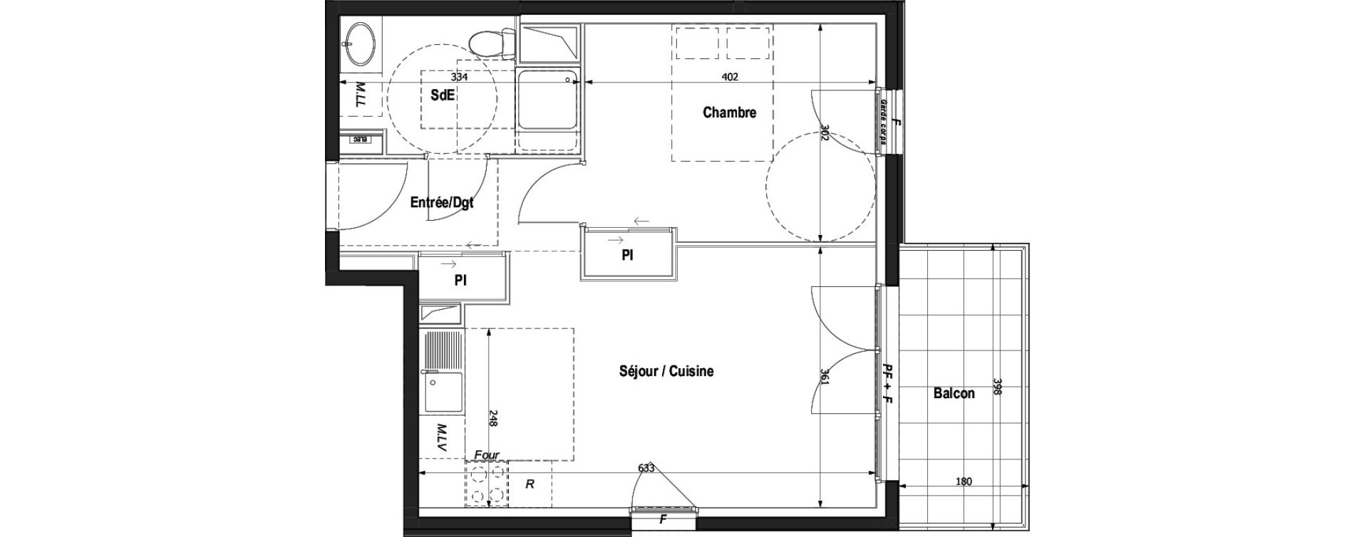 Appartement T2 de 44,01 m2 &agrave; Montlignon Centre