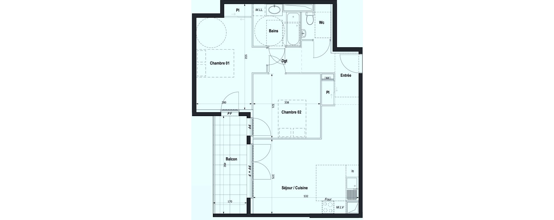 Appartement T3 de 63,88 m2 &agrave; Montlignon Centre