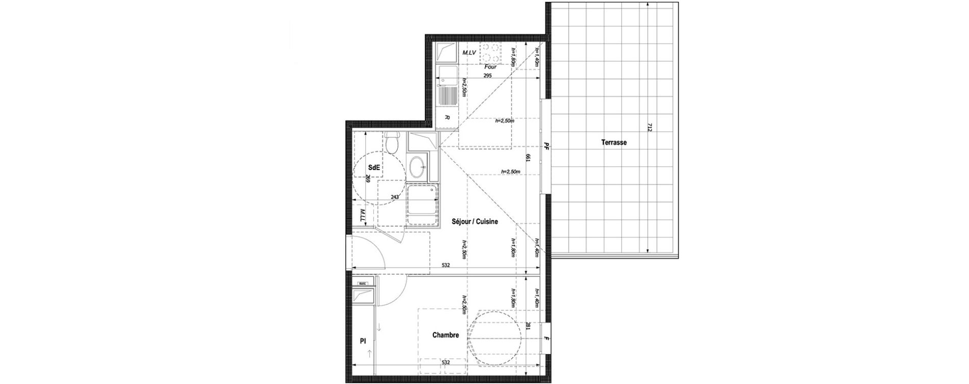 Appartement T2 de 38,93 m2 &agrave; Montlignon Centre